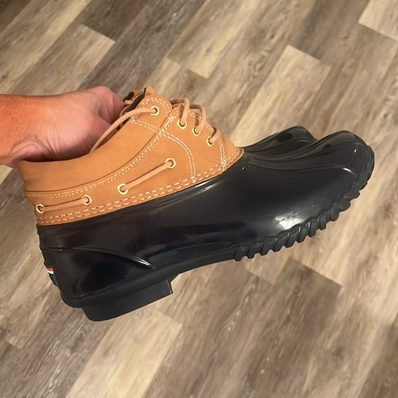 Tommy Hilfiger Harley lace up waterproof duck ankle boots size 8 sleek - Picture 9 of 11